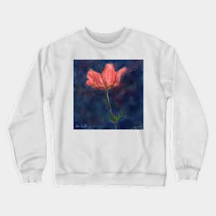 A Loose Painting of a Pink Anemone Crewneck Sweatshirt